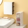 Simple bathroom wall-mounted storage box, compartmented drawer storage box, wall-mounted cotton swab head rope and miscellaneous storage box without drilling holes Application Scenario